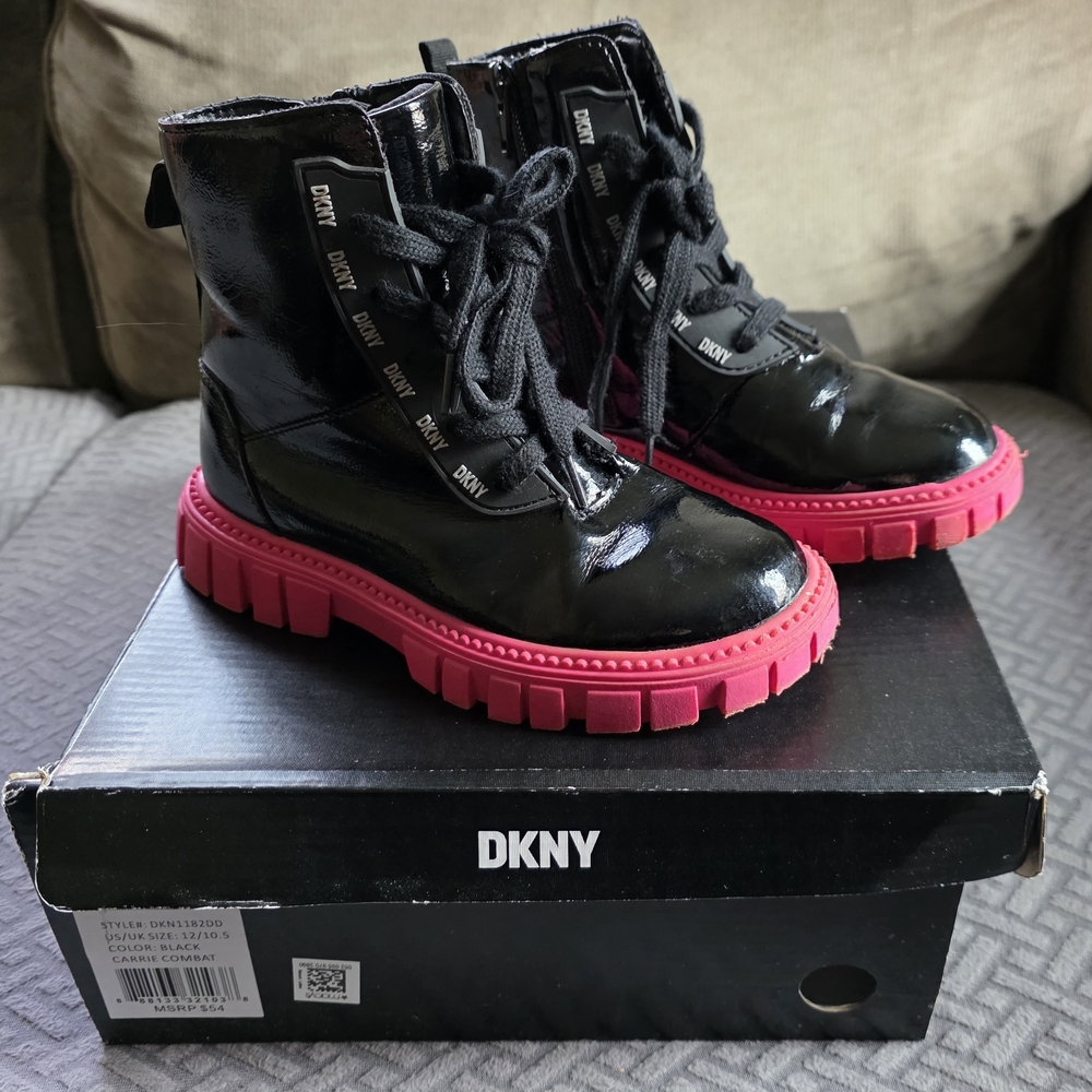 DKNY Black and Pink Kids Boots